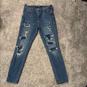 Hollister Blue Skinny Distressed Jeans